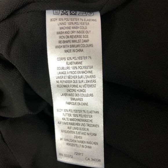 French Connection Velvet Aurore High Neck Sleeveless Swing Top Black S - Picture 10 of 10